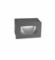 Preview: Nova Luce KRYPTON LED Wandeinbauleuchte Grau 3W IP54 Warmweiss 11x6x7cm 726401