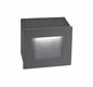 Preview: Nova Luce KRYPTON LED Wandeinbauleuchte Grau 3W IP54 Warmweiss 8x7x8cm 727002