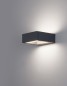 Preview: Nova Luce BLISS LED Wandleuchte Grau 7W IP54 Warmweiss 15x6x16cm 819502