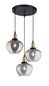 Preview: Nova Luce CEDRO Pendelleuchte E27 3-fach Schwarz 130x35cm dimmbar 8436404