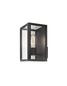 Preview: Nova Luce ZEST Wandleuchte E27 Schwarz 12W IP54 18x17x28cm dimmbar 870026