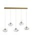 Preview: Nova Luce KING Pendelleuchte G9 5-fach Gold 80x16x180cm dimmbar 9006050