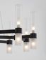 Preview: Nova Luce CENTURY Pendelleuchte G9 20-fach Schwarz 210x85cm dimmbar 9006052