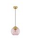 Preview: Nova Luce MIDORI Pendelleuchte E27 Gold Pink 182,5x24cm dimmbar 9009243