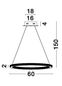 Preview: Nova Luce CILION LED Pendelleuchte Messing 43W Warmweiss 150x60cm dimmbar 9011138