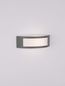 Preview: Nova Luce ZENITH Wandleuchte E27 Grau 12W IP44 30,3x9x10cm dimmbar 9020933