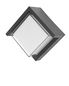 Preview: Nova Luce MAX LED Wandleuchte Grau 12W IP65 Warmweiss 16x10x16cm 9026001