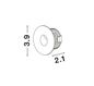 Preview: Nova Luce PASSAGIO LED Wandeinbauleuchte Weiß 1W IP54 Warmweiss 3,7x2,2x3,7cm 9031616