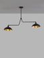 Preview: Nova Luce MIRBA Pendelleuchte E27 2-fach Schwarz 113x19x70cm dimmbar 9035977