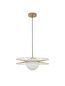 Preview: Nova Luce ELLERY Pendelleuchte E27 Gold 150x45cm dimmbar 9043303