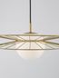 Preview: Nova Luce ELLERY Pendelleuchte E27 Gold 150x45cm dimmbar 9043303