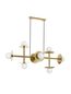 Preview: Nova Luce PIELO Pendelleuchte G9 8-fach Gold 109x41x135cm dimmbar 9043312