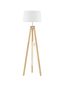 Preview: Nova Luce LE ROY Stehlampe E27 Naturholz 145x50cm 9050165