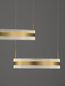 Preview: Nova Luce AGOS LED Pendelleuchte Gold 124W Warmweiss 82x60x150cm dimmbar 9054445