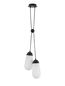 Preview: Nova Luce BLAKY Pendelleuchte E14 2-fach Schwarz 150x25,2cm dimmbar 9092825