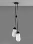 Preview: Nova Luce BLAKY Pendelleuchte E14 2-fach Schwarz 150x25,2cm dimmbar 9092825