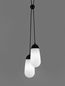 Preview: Nova Luce BLAKY Pendelleuchte E14 2-fach Schwarz 150x25,2cm dimmbar 9092825