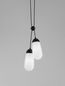 Preview: Nova Luce BLAKY Pendelleuchte E14 2-fach Schwarz 150x25,2cm dimmbar 9092825