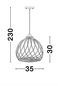 Preview: Nova Luce ADANA Pendelleuchte E27 Braun 230x35cm dimmbar 9135061