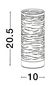 Preview: Nova Luce ZANE Tischleuchte E14 Weiß 20,5x10cm 9155901