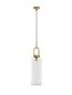 Preview: Nova Luce IRVINE Pendelleuchte E27 Gold 255x15,5cm dimmbar 9241160