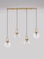 Preview: Nova Luce IRVINE Pendelleuchte E27 4-fach Gold 97,5x20x155cm dimmbar 9241180