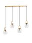 Preview: Nova Luce IRVINE Pendelleuchte E27 4-fach Gold 97,5x20x155cm dimmbar 9241180