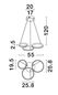 Preview: Nova Luce MAGNUS LED Pendelleuchte Messing 28W Warmweiss 55x51,5x120cm dimmbar 9248116