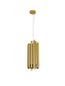 Preview: Nova Luce FELIX Pendelleuchte G9 6-fach Gold 120x32cm dimmbar 9287916