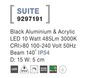 Preview: Nova Luce SUITE LED Wandleuchte Schwarz 10W IP54 Warmweiss 15x15x5cm 9297191