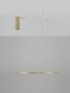 Preview: Nova Luce TARQUIN LED Pendelleuchte Messing 37W Warmweiss 200x60cm dimmbar 9345602