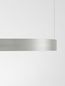 Preview: Nova Luce PERRINE LED Pendelleuchte Silber 22W Warmweiss 150x40cm dimmbar 9345614