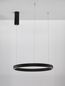 Preview: Nova Luce ELOWEN LED Pendelleuchte Schwarz 60W Warmweiss 150x60cm dimmbar 9345660