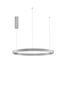 Preview: Nova Luce ELOWEN LED Pendelleuchte Silber 77W Warmweiss 150x80cm dimmbar 9345666