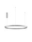 Preview: Nova Luce ELOWEN LED Pendelleuchte Silber 106W Warmweiss 200x98cm dimmbar 9345670