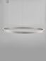 Preview: Nova Luce ELOWEN LED Pendelleuchte Silber 106W Warmweiss 200x98cm dimmbar 9345670