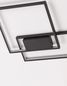 Preview: Nova Luce PORTO LED Deckenleuchte Schwarz 30W Warmweiss 45x45x4cm dimmbar 9364033