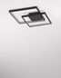 Preview: Nova Luce PORTO LED Deckenleuchte Schwarz 30W Warmweiss 42,5x42,5x6cm dimmbar 9364035