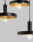 Preview: Nova Luce GARNI Pendelleuchte E27 3-fach Schwarz 120x56cm dimmbar 9417051