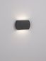 Preview: Nova Luce FEDOR LED Wandleuchte Anthrazit 7,7W IP65 Warmweiss 15,6x3,8x9,7cm 9492630