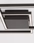 Preview: Nova Luce BILBAO LED Deckenleuchte Schwarz 25W Warmweiss 46x46x6,5cm 9500822