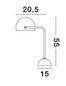 Preview: Nova Luce BISHOP Tischleuchte E27 Weiß 15x20,5x55cm 9501225