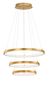 Preview: Nova Luce LEON LED Pendelleuchte Blattgold 83W Warmweiss 150x61cm dimmbar 9501430