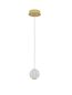 Preview: Nova Luce BRILLANTE LED Pendelleuchte Gold 6W Neutralweiss 120x12cm 9511010