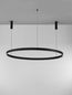 Preview: Nova Luce MOTIF LED Pendelleuchte Schwarz 80W Warmweiss 250x150cm dimmbar 9530204