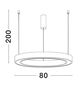 Preview: Nova Luce STING LED Pendelleuchte Bronze 50W Warmweiss 200x80cm dimmbar 9558605