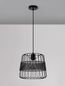 Preview: Nova Luce IAN Pendelleuchte E27 Schwarz 126x29,5cm dimmbar 9620125