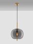 Preview: Nova Luce LATO Pendelleuchte E27 Gold-Rauchig 120x30cm dimmbar 9624079