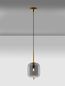 Preview: Nova Luce LATO Pendelleuchte E14 Gold-Rauchig 120x16,5cm dimmbar 9624097