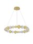 Preview: Nova Luce BRILLE LED Pendelleuchte Gold 52W Neutralweiss 120x94cm dimmbar 9695202